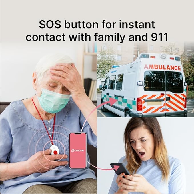 SOS Button – One Touch Family Safety Alert | No Subscription, IPX7 Waterproof.