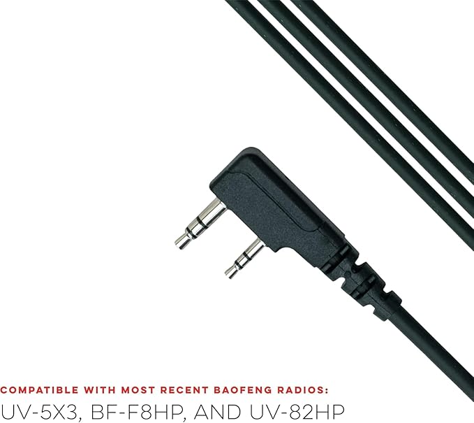 BTECH PC03 USB-C Programming Cable – FTDI Chipset for Baofeng & Kenwood K1 2 Pin Two-Way Radios | Compatible with Windows, Mac, and Linux | Easy Plug-and-Play Chirp Programming