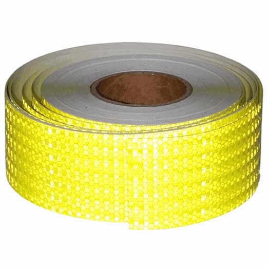 Fluorescent Yellow Reflective Tape Outdoor Waterproof 3 inch Wide, High Visibility Safety Warning Reflector Sticker Strips (168 feet)