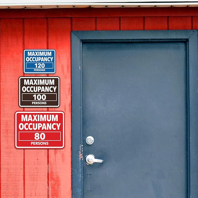 Signs ByLITA Classic Framed Custom Maximum Occupancy Personalizable Sign| Includes Foam Tape for Easy Installation | Commercial and Office Signs | Customized Text