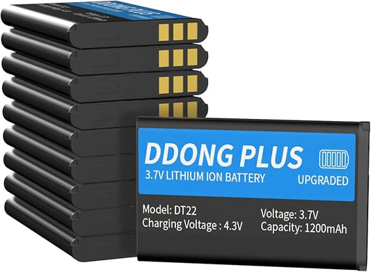 (10 Pack) 1200mAh Battery for RT22 Walike Talkies [2025 New Version Upgraded] for Retevis RT22 RT22S RT15 RT19 2W VOX Squelch 16CH CTCSS/DCS/Zastone X6 WLN KD-C1/Zeadio ZS-B1 Two Way Radi Battery