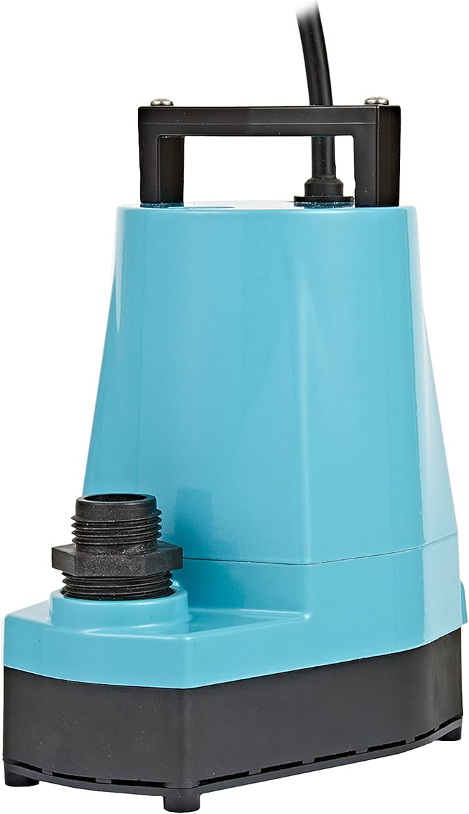 Little Giant 5-MSP 115-Volt 1/6 HP, 1200 GPH Manual Aluminum Utility Pump, 25-Ft. Cord, Blue, 505025