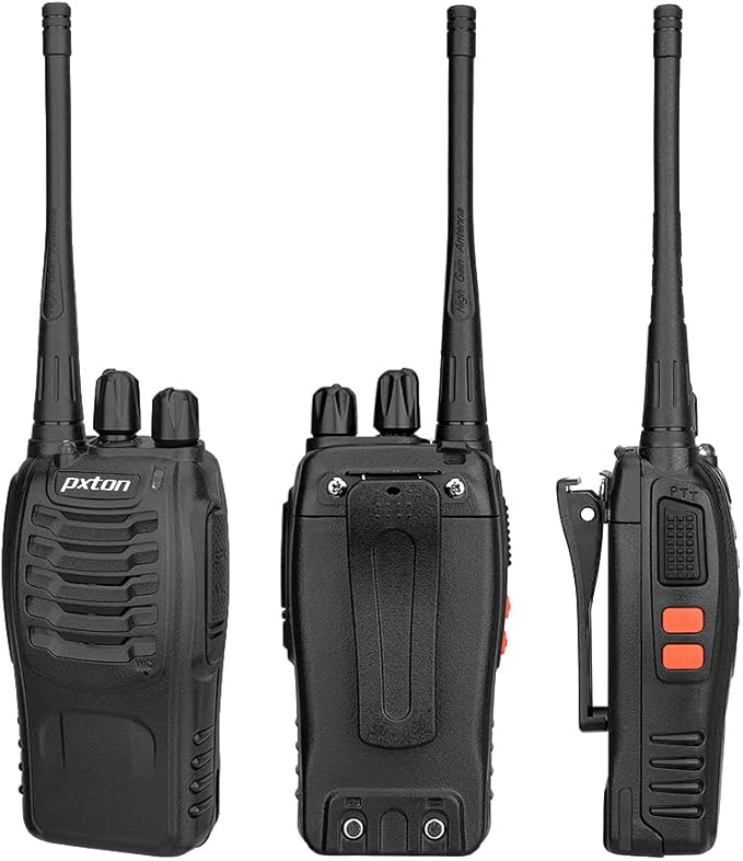 pxton PX-8S-01 walkie talkies for Adults with Upgraded Headset,Handheld Portable Two Way radios Long Range Include Rechargeable walkie Talkie Li-ion Battery and USB Charger（2 Pack）