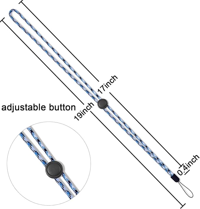 YOUOWO 5 Pack 5 Colours Adjustable Lanyards Neck Strap Lanyard For Keys Pen Phone ID Badges Holder