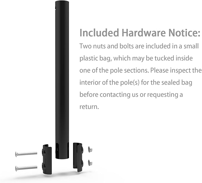 Extension Pole for PIBIDI Diameter 1 1/4" J Pole Mount (Diameter 1 1/4", Extension 16 1/2", Black)