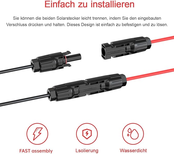10AWG 25FT XT60 Solar Cable 2 10 25 35 50 75 100FT XT60 Extension Cable Solar Panel Connector to XT60 Connector for Portable Power Station (25FT)