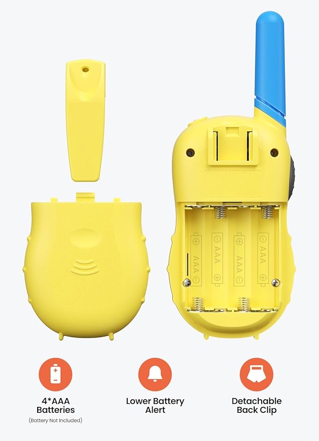 FOREDOM Walkie Talkies for Kids Walkie Talkies Long Range for Boys Age 3 to 12 Year Old Birthday Toys with Flashlight, Lanyards, 2 Pack - Blue