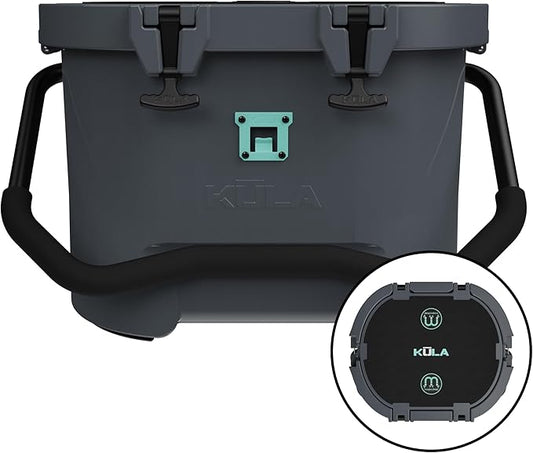 Bote Kula Hard Shell MAGNEPod Compatible Cooler Travel Handle Rubber Closure Gatorshell Construction Strong Insulation 10 Gallon Capacity Portable Fishing Seat Multiple Colors