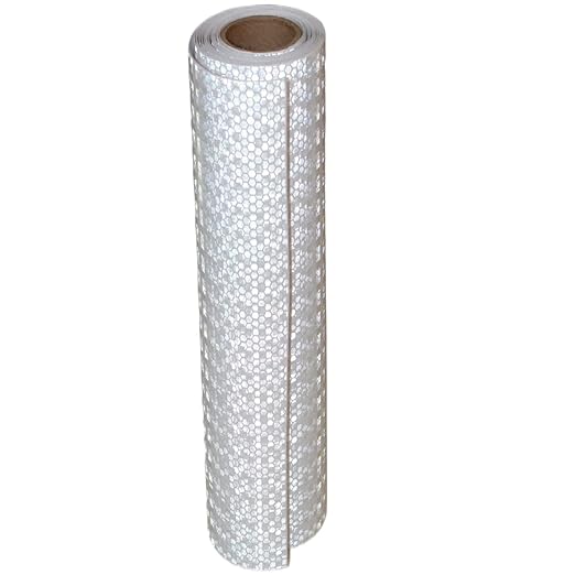 Reflective Tape White 10 inch, Outdoor Waterproof High Visibility Warning Industrial Marking Tape, Safety Stickers (11 feet)