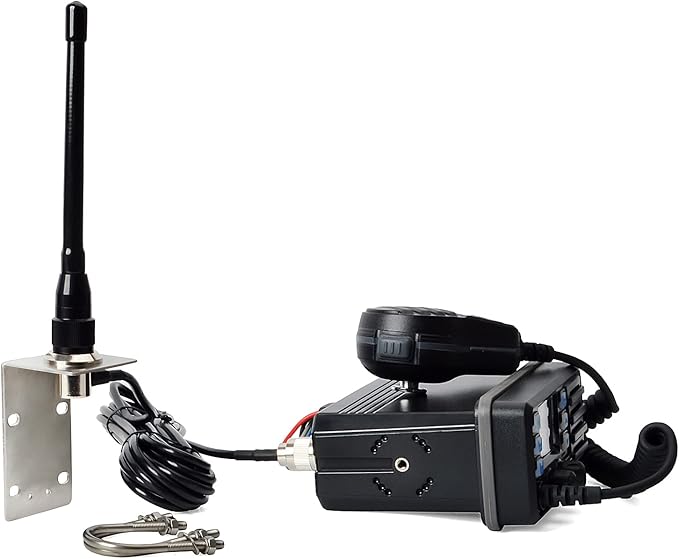 VHF Marine Antenna, 156-163Mhz Rubber Boat Antenna with 5M/16.4ft RG58 Cable and L Shape Fender Bracket for Uniden Icom Yaesu Cobra Midland Radio Transceiver