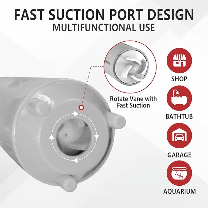 Battery Operated Gas Transfer Pump,Portable Fuel Siphon Pump,2.4 Gal Flow Per Minute,Powerful Fast Suction,for Gasoline Gas Diesel Kerosene Light Oil Water