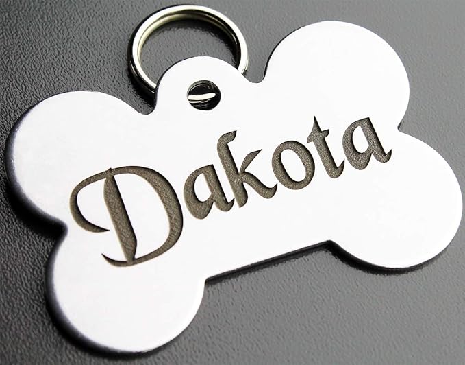Stainless Steel Custom DEEP Engraved Pet ID Tags Personalized Front/Back Dog Tags for Dogs and Cats - XL Bone 1-1/3"x2 (2-Side Engraving)