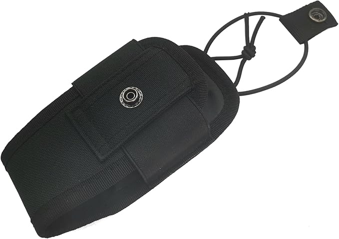 Molle Radio Pouch Walkie Talkie Bag Case Holder Belt Holster for Baofeng uv5r uv-5r uv 5r (Short, Black)