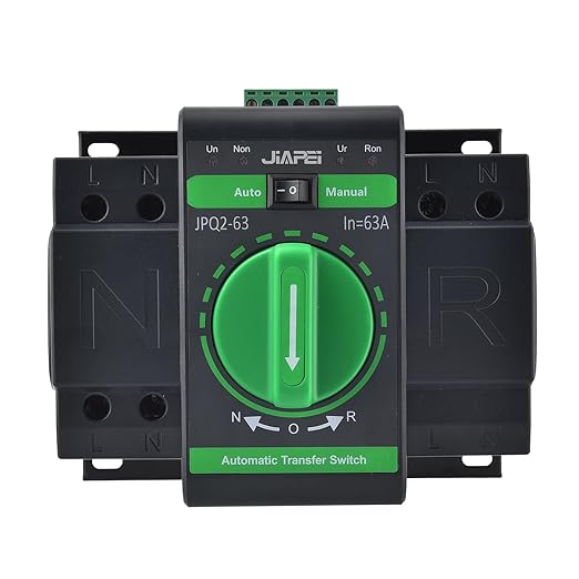 220V 50/60Hz 2P 63A ATS Dual Power Automatic Transfer Switch - Changeover Switch for Generators with Fire - Fighting Function