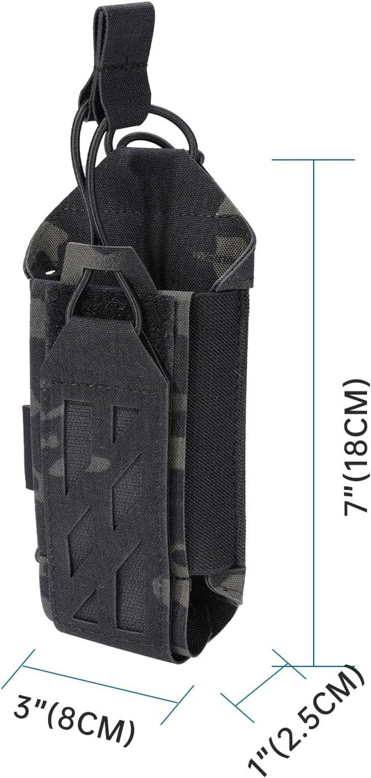 EXCELLENT ELITE SPANKER Tactical Universal Radio Holster Holder Molle Radio Pouch Adjustable for Duty Belt,Vest for Two Ways Walkie Talkie
