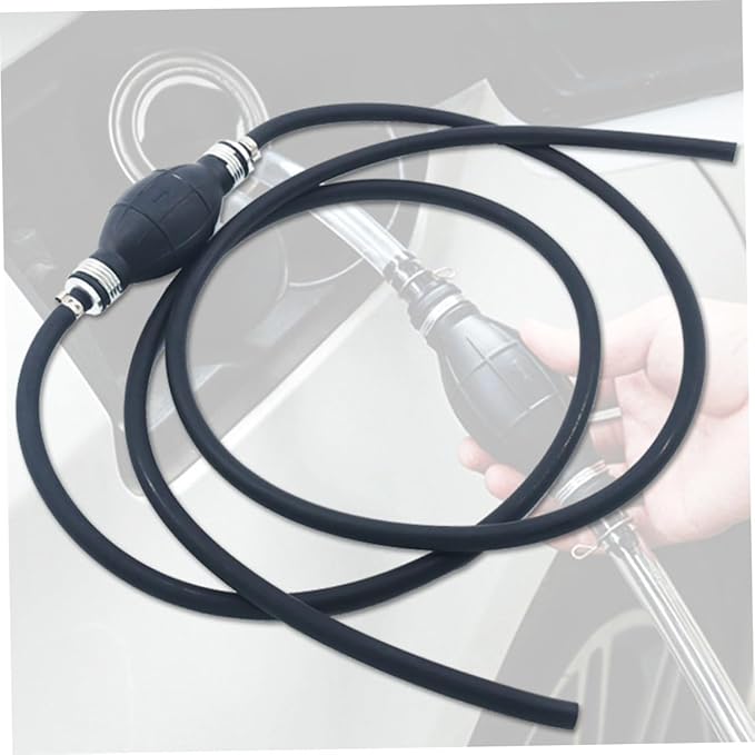 UPKOCH Manual Car Fuel Transfer Pump with Thick Hose Hand Siphon Gasoline and for Automotive Fuel and Water Transfer Easy Use for Emergency Liquid Pumping
