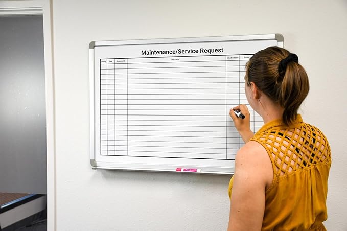 Maintenance/Service Request Whiteboard 36" x 24"