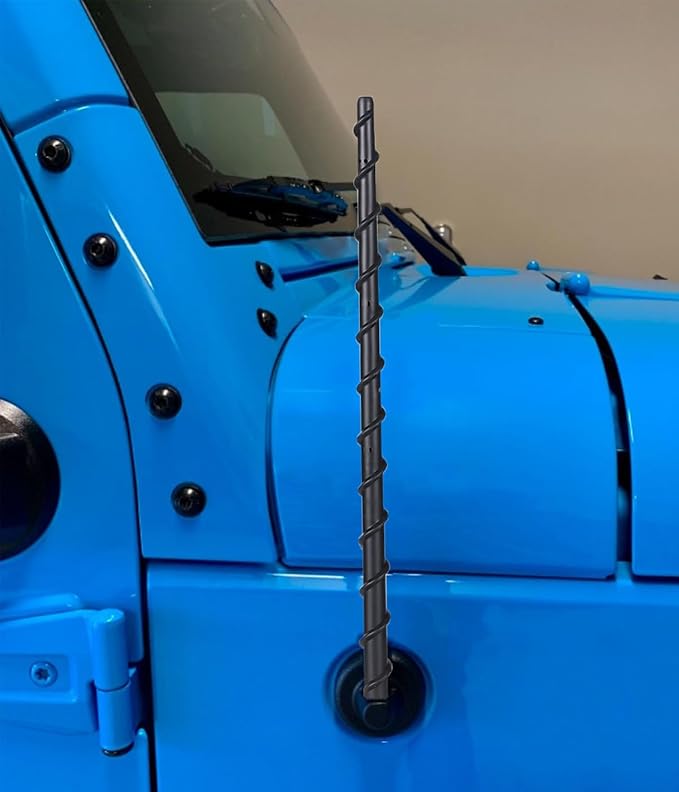 13" Short Antenna for Jeep Wrangler Gladiator JL JK JT Rubicon Sahara 2007-2025, 13 Inch Jeep Wrangler Unlimited Sport 4xe Willys Mojave Rubber Antenna Replacement Accessories Reception