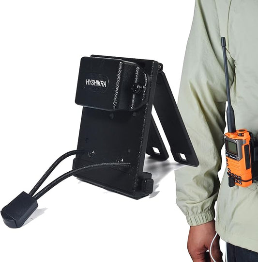 Universal Belt Clip & MOLLE Radio Holster - Tactical Mount Holder for BaoFeng Motorola Midland Kenwood Walkie-Talkies w/Back Clip - Secure Fit for Duty Belts, MOLLE Packs