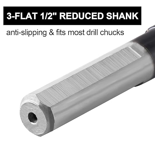 9/16 Cobalt Drill Bit for Metal and Hardened Steel, 1/2 Inch Reduced Shank M35 HSS Twist Heavy Duty Drill Bits, with Index Storage Case