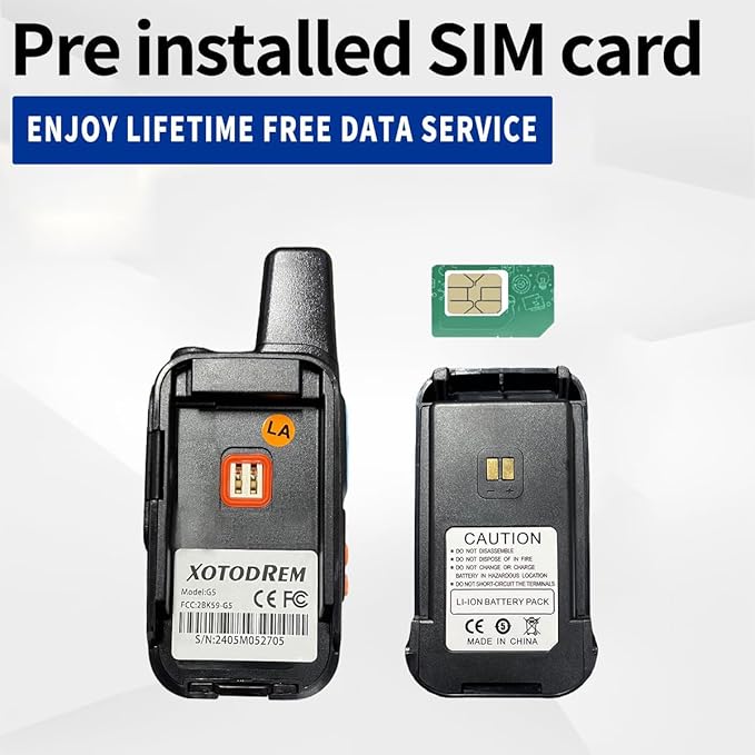 Global Lifetime Free Rapid Walkie Talkies Unlimited Range 4G LTE PoC(Push-to-Talk Over Cellular) Radios Nationwide PTT Two Way Radios Long Distance for Family, Logistics, Company (6 to 10PCS, 8)