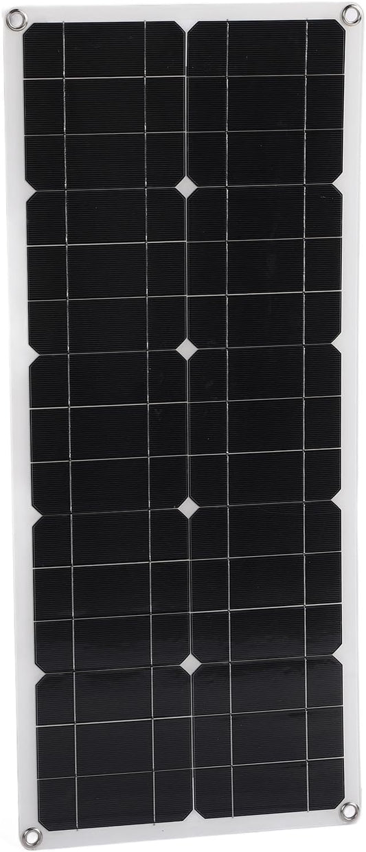 Asixxsix Solar Panel Kit, 100W OBD Plug Solar Charge Controller Foldable Panel Energy Storage Flexible, Monocrystalline Kit for Outdoor RV Boat