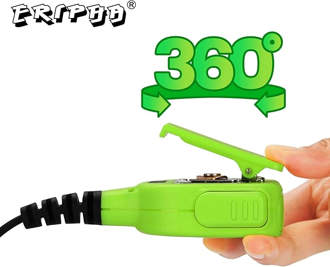 Shoulder Mic Speaker Compatible with Motorola XPR 7550 7550e 6550 Waterproof IP56 Two Way Radio Speaker Microphone with 3.5mm Jack (Green)