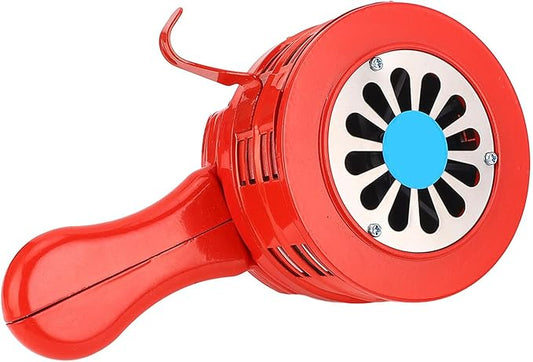 YWBL-WH Hand Crank Siren Horn, Manual Operated Emergency Siren with Adjustable Volume up to 110dB, for Factories Schools Warehouses Emergency Sites