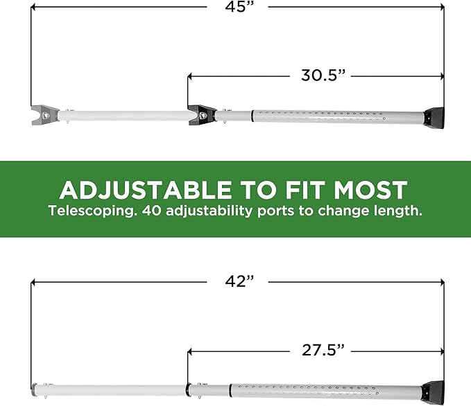 Sliding Door Security Bar, Door Jammer 2-in-1 Adjustable, Door Stoppers Security – 40 Different Adjustments, by Guard Dog Security