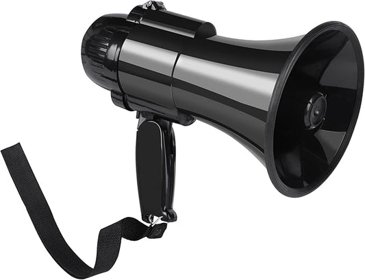 30 Watt Power Portable Megaphone Bullhorn Speaker Voice, Siren/Alarm and 240S Recording with Volume Control and Strap