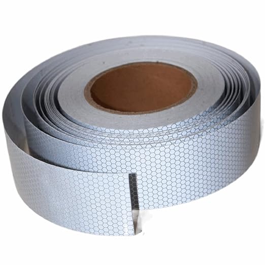 Silver Non Fading Reflective Tape Outdoor Waterproof 2 inch Wide for Truck, High Visibility Safety Adhesive Stickers (66 feet)