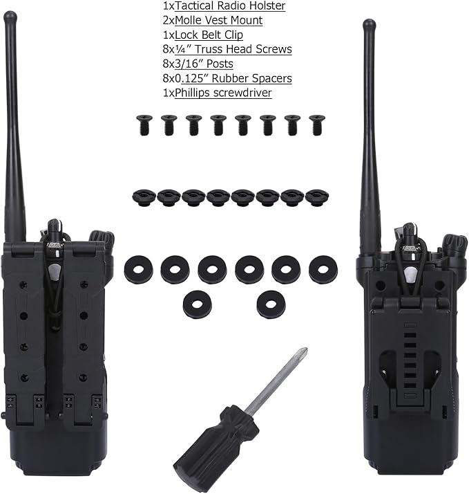 Portable Radio Case,Tactical Radio Holster for Motorola APX6000/7000/8000 Radios,Molle Clip/Belt Clip Carry