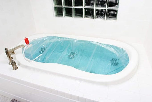 Made in USA - Emergency Bathtub Water Storage Bladder 65-100 Gallon Capacity - BPA Free- Food Grade Materials - Hurricane Disaster Preparedness Supply - Family Survival Supply (Box)