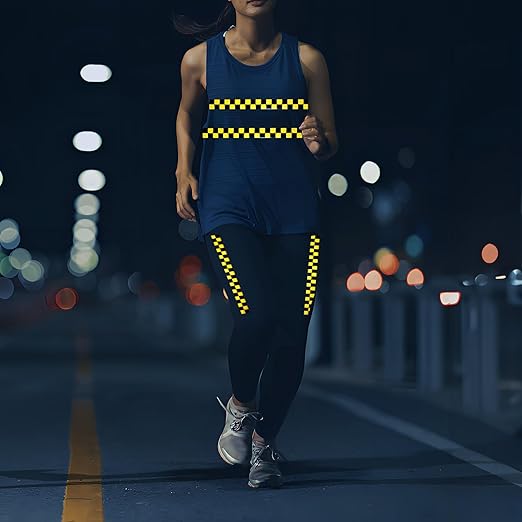 Yellow and Black Reflective Tape 3 inch, Outdoor Waterproof Hazard Conspicuity Warning Industrial Marking Tape (11 feet)