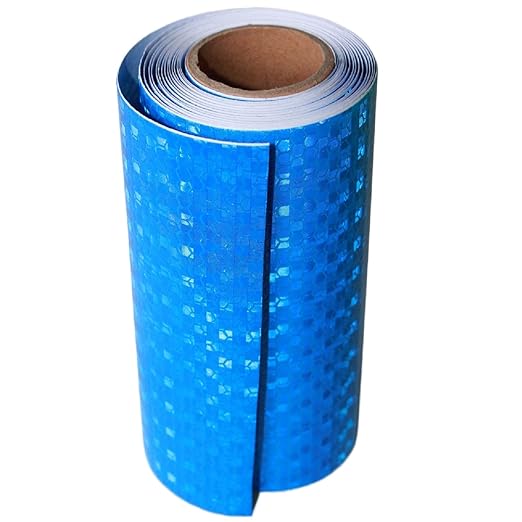 Blue Reflective Tape 6 inch, Outdoor Waterproof High Visibility Warning Industrial Marking Tape, Safety Stickers (11 feet)