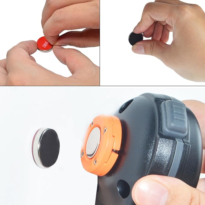 TWAYRDIO Magnetic CB Mic Holder, Microphone Holder Mounting Kit for Cobra Uniden LUITON Astatic CB Mics (Orange)