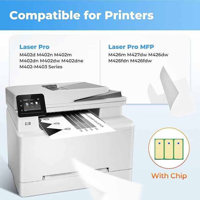 26A Toner Cartridge Black for HP 26A CF226A 26X CF226X Printer Laser Jet Pro M402n M426fdw Toner Cartridges M402dn M402dw M402m M402 Pro MFP M427dw M426dw M426fdn M426, 2 Pack CF226 226A HP26A HP26X