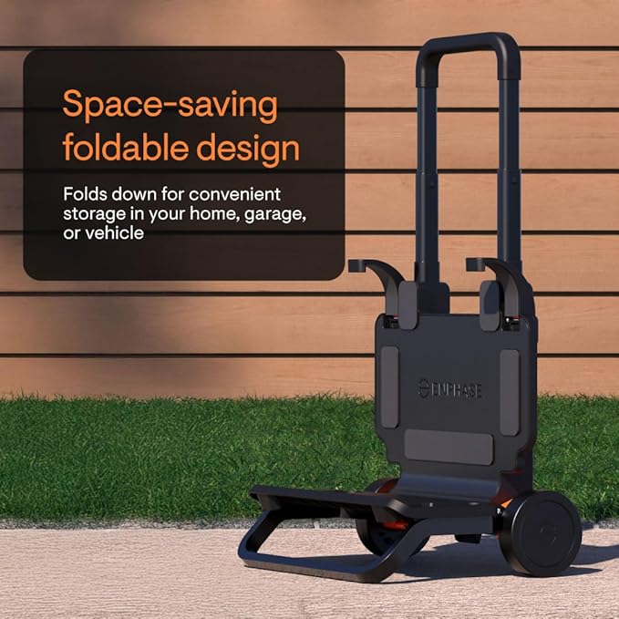 Enphase IQ Cart – Foldable Cart Designed to Securely Transport IQ PowerPack 1500, Sturdy Latches and Wheel Brakes, Extendable Handle, Easy to Carry and Store, 5-Year Limited Warranty