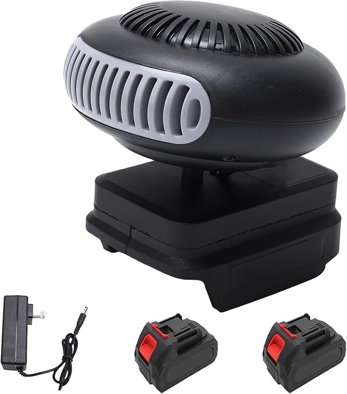 Portable Battery Operated Heater, Batteries Powered Heaters, With Anti Tilt Design, Quiet Long Heating, Battery Operated Heater For Indoors/Car/Camping, with Anti Tilt Design (15-cell battery*2)