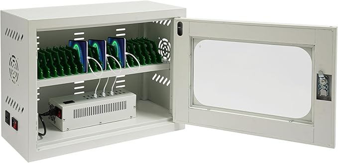Cell Phone Locker 20 Slot Cellphone Charging Station Metal Cellphone Charging Cabinet Rechargeable Mobile Phone Cabinet for Office Classroom (20 Slot)