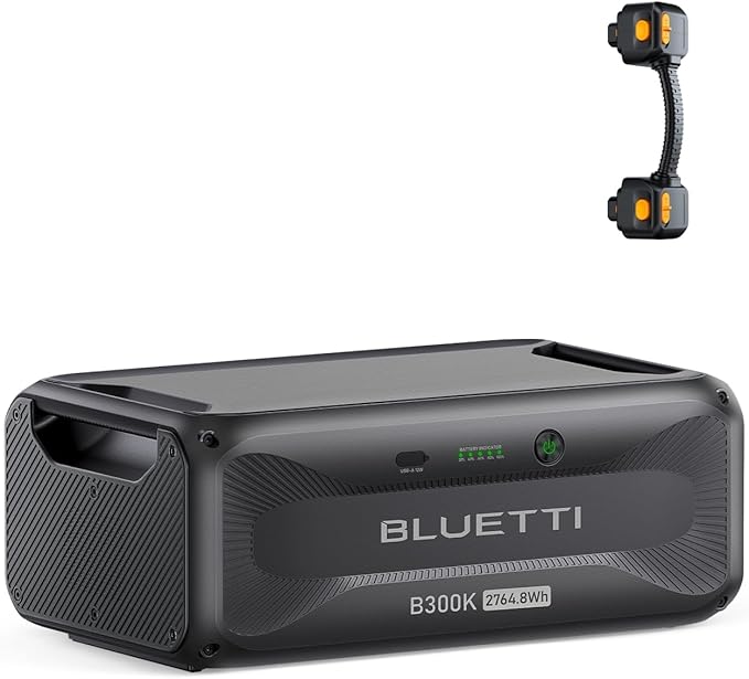 BLUETTI B300K, 2764.8Wh LiFePO4 Battery Pack for Portable Power Station Apex 300 Only, Extra Battery for Home, Emergency, Road Trip