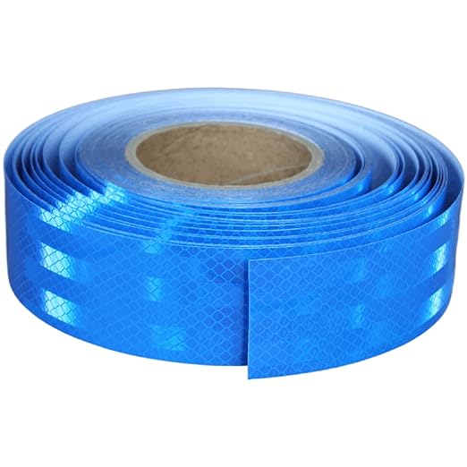 Non Fading Reflective Tape Blue 2 inch Wide, Outdoor Waterproof High Visibility Safety Warning Reflector Sticker Strips (168 feet)