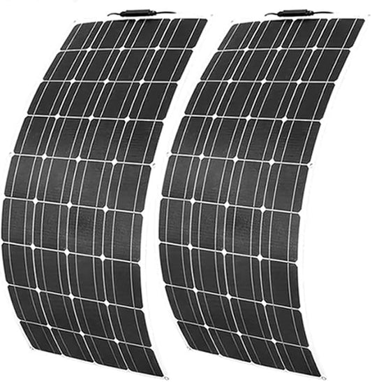 800 Watt Flexible Solar Panel for RV, 2 × 400 Watt 12 Volt Solar Power Panel Kit Photovoltaic Module Monocrystalline Solar Panels for Camping Off Grid Car Battery Charging Boat