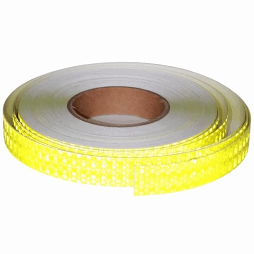 Fluorescent Yellow Reflective Tape Outdoor Waterproof 1 inch Wide, High Visibility Safety Warning Reflector Sticker Strips (168 feet)
