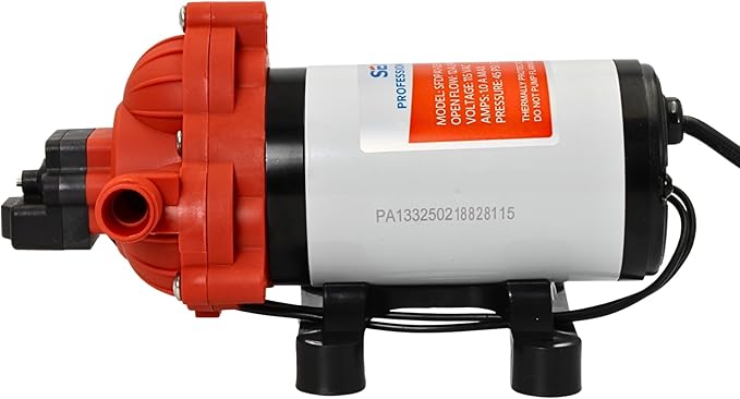 SEAFLO 33 Series Water 110V AC Pressure Pump - 115V AC, 3.3 GPM, 45 PSI, Self Priming, Smart Pressure Switch, for RV/Caravan/Marine/Industrial Use-NSF, CE & Rohs Certified, UL Listed, 4-Year Warranty