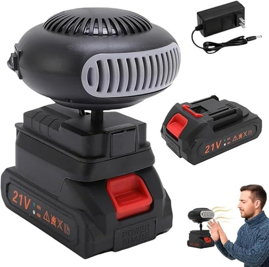 Portable Battery Powered Heater, 2026 New Battery Operated Heaters with 1/2PCS 1500mah Batteries, Anti Tilt Design Long Lasting Heatin for Camping, Car, Office, And Indoor Use(1*battery)