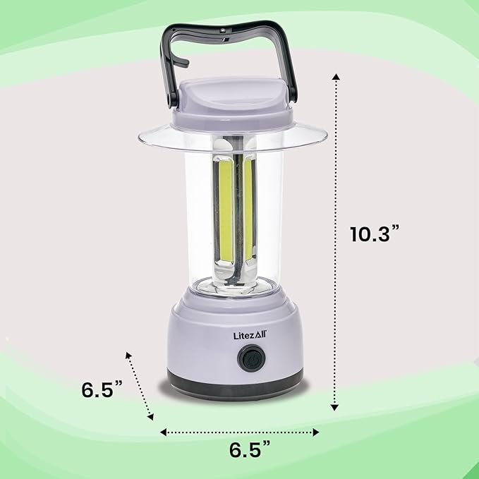 LitezAll 3500 Lumen Rechargeable Lantern – LED Lantern Rechargeable with Power Bank, Dimmable Camping Lantern, Rechargeable Lanterns for Power Outages & Camping