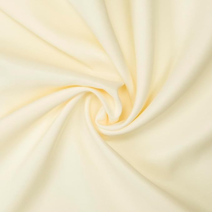 Gee Di Moda Round Tablecloth - 108 Inch Ivory Round Table Cloth for 48 to 72 Inch Round Tables - Heavy Duty Washable Fabric - for Buffet Table, Holiday Party, Dinner, Wedding & Baby Shower