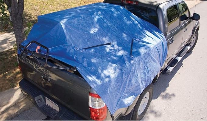 5 in a Pack, Maximize Value, Minimize Cost, Multipack Advantage with Budget-Friendly Poly Tarps, 2.5 Mil Cheap Large Light Tarp, Multipurpose Waterproof Protective Cover, 6x8 Feet, Blue
