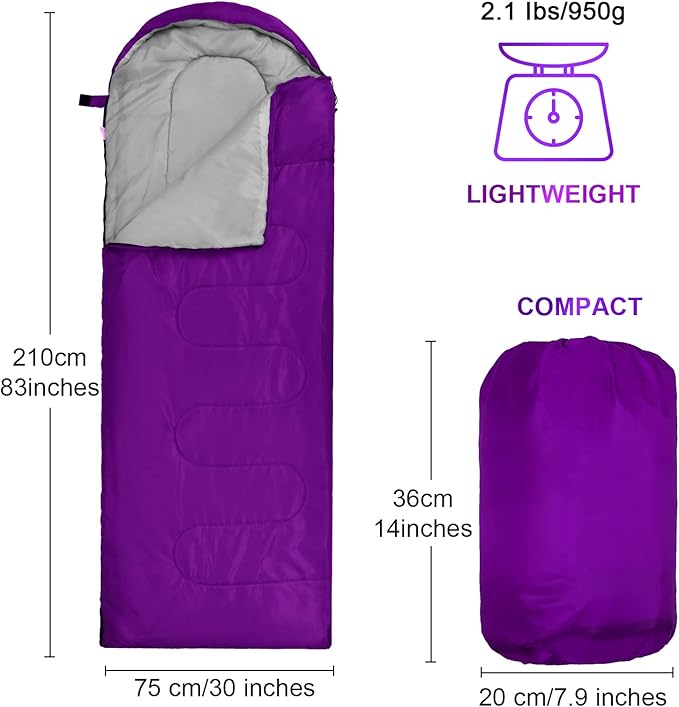 Macarrie 6 Pack Bulk Sleeping Bags for Homeless Donation, 0 Degree Waterproof Sleeping Bags with Compression Sack for Adults Winter Cold Weather Care Camping Hiking Emergency